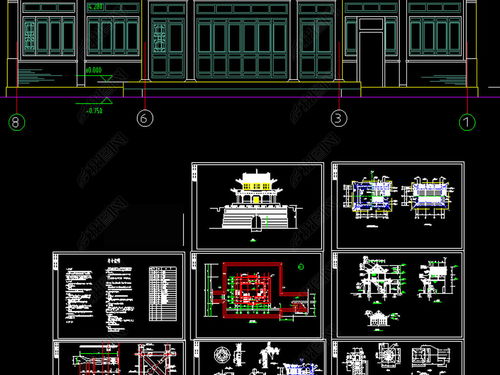 古建筑CAD建筑施工图设计平面图下载