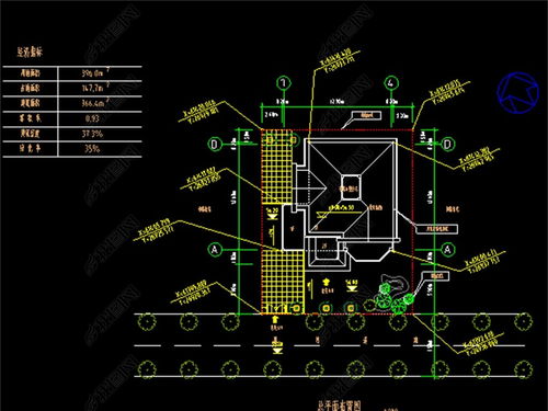 别墅CAD建筑施工图设计平面图下载